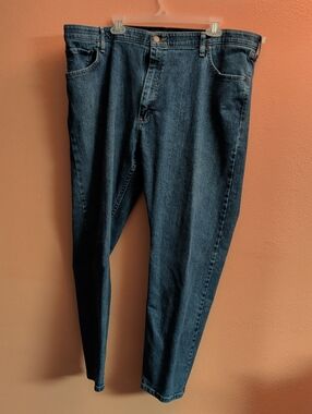 Wrangler Dark Blue Men's Classic Straight Jeans
